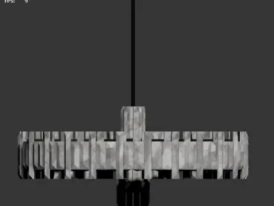 Modern Crystal Ring Chandelier Free 3D model