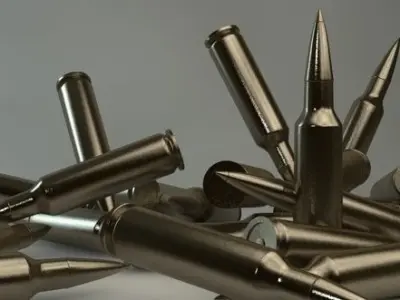 Photo realistic bullet 3D model