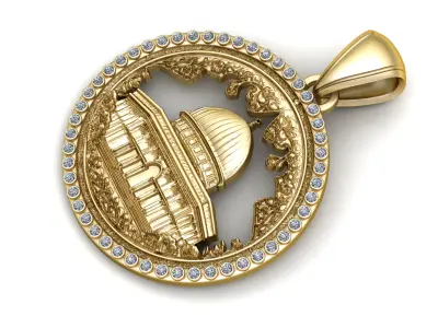 AQSA MOSQUE PENDANT 3D PRINTABLE MODEL  3D print model