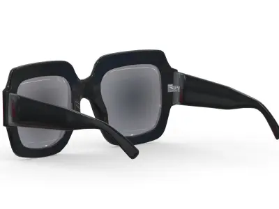 Glasses Square Frame Low Poly PBR Realistic Low-poly 3D model