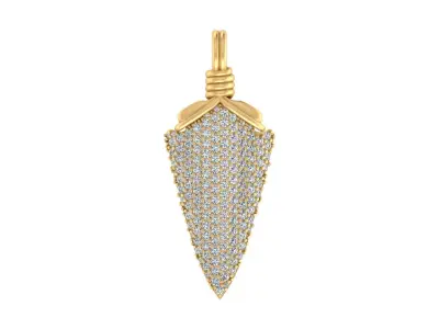 Luxury Iced-Out Arrowhead Pendant 3D print model