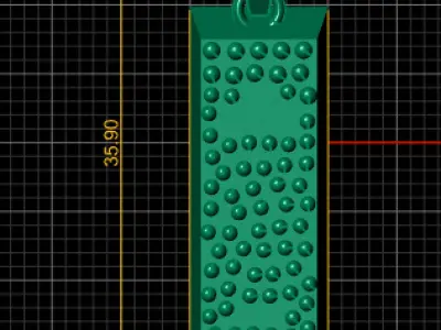 gold bar pendant 3D print model