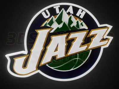 Utah Jazz logo - Cinematic - 3D print 3D model