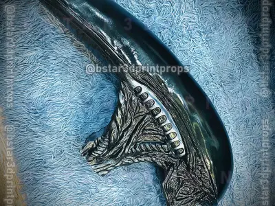 Alien Xenomorph Head Decor - Wearable For Cosplay 3D print model