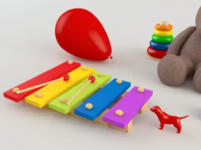 Toys Pack 1 Low-poly 3D model