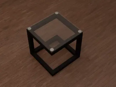 Coffee Table Low-poly 3D model 7