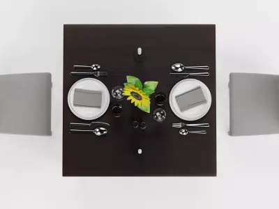 -Restaurant Table V6- 3D model