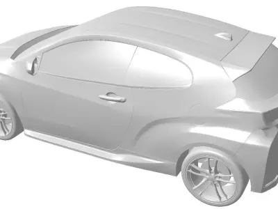 Toyota GR Yaris 2022 solid for CFD or 3D printing 3D model 3D model