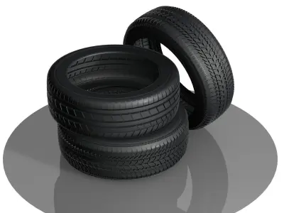 Two tires wheels 3D model