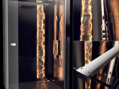 LIBRA shower cubicle 1200x800x2000 3D model