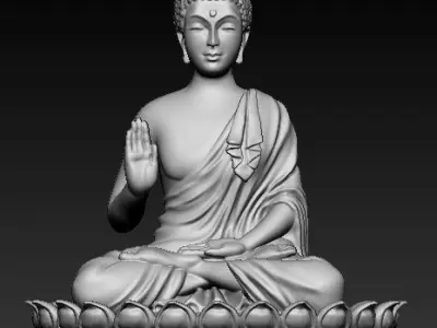 Buddha Idol 3d printable model 3D print model