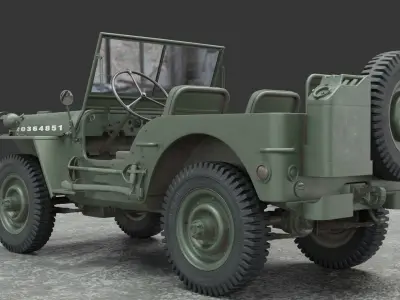 Jeep Wrangler Willy 1942 3D model