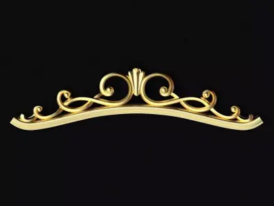 Central decor ornament for furniture 3D model 273