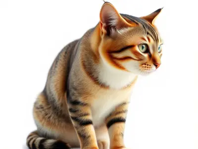 Realistic Cat Model Pack for D Rendering and Animation Low-poly 3D model