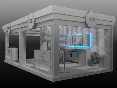 Booth Exhibition Stand a478a 3D model
