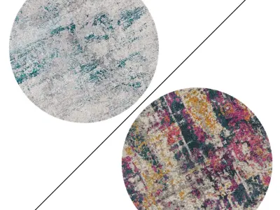 Round Rug Set 174 3D model