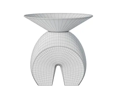 Iris White Vase Low-poly 3D model