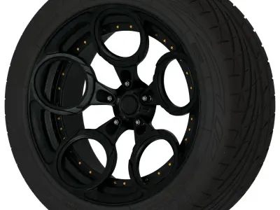 Rotiform ZRH Aftermarket Wheel Low-poly 3D model