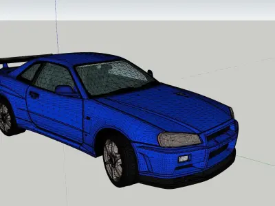 Nissan Skyline GTR R34 3D model