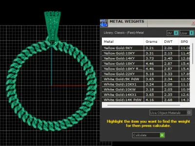 cuban link pendant 3D printable model   3D print model