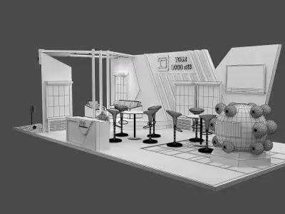 Booth Exhibition Stand a579e 3D model