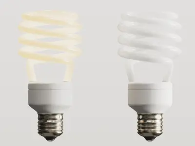 CFL Bulb Low-poly 3D model