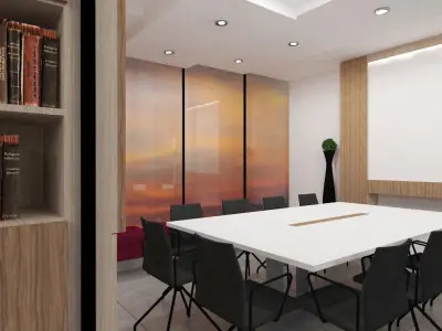 Minimalist Office Interior Design Ready to Render 3D model