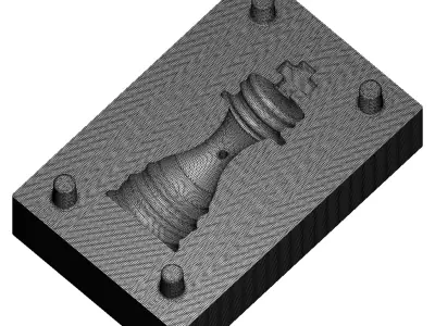 Chocolate Mold Chess King 3D print model