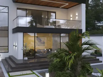 Exterior scene 3D model 3D model