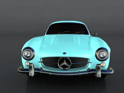 Mercedes-Benz 300 SL Low-poly 3D model