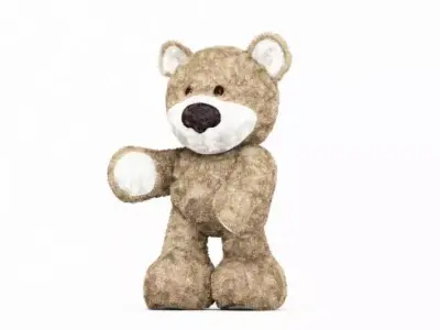 Fluffy Childs Teddy Bear 3D model