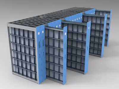 Library rack 3D print model