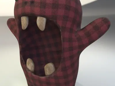 Sci-fi Monster Puppet - Textured Fantasy Model Low-poly 3D model