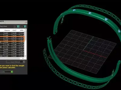 The Zenith Bangle Bracelet jewelry 3D model - for Her 3D print model