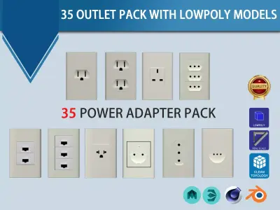 Outlet Pack House Decoration Low-poly 3D model