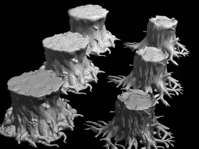Tree Stump - free sample pack Free low-poly 3D model