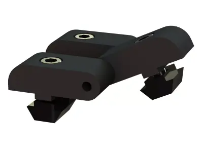 Aluminum Captive Lift-Off Hinge Low-poly 3D model