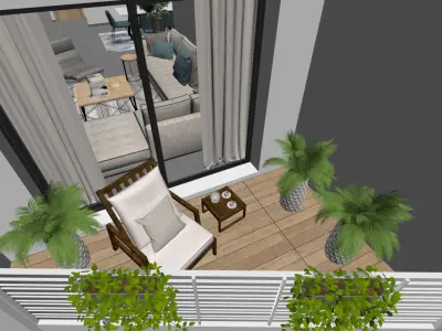 living room design scene Z2 3D model 3D model