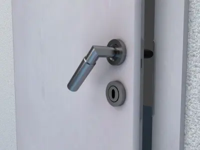 Room Door Low-poly 3D model