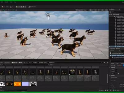 Shepherd Puppy Dog Low-poly 3D model