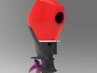 RC Boat Outboard Motor 3D print model