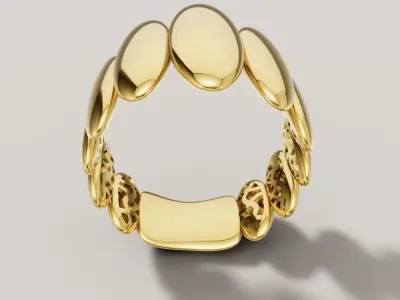 Oval Ring 3D print model C75 3D print model