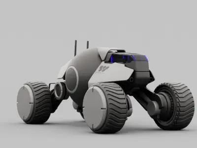 Planet Explorer Mega Truck  rigged 3D model