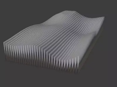 Artistic deco soft wave concept 3D print model