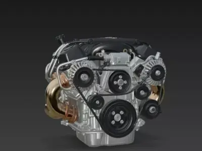 Chevy LS3 - LS7 Small-Block V8 Engine - High-Detail PBR 3D model