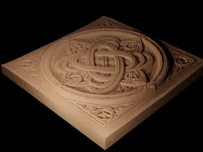Celtic Knot CNC 3d Print High Relief Sand Casting 3D print model