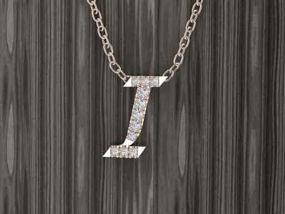 Jewelry Alphabet Pendant I 3D print model