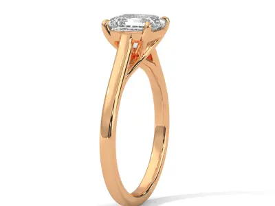 solitaire ring with detail images and 360 render videos 107 3D print model