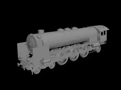 locomotive steam Free 3D model