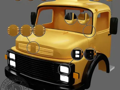 Carroceria Mercedes Benz L 1113 para RC 3D print model